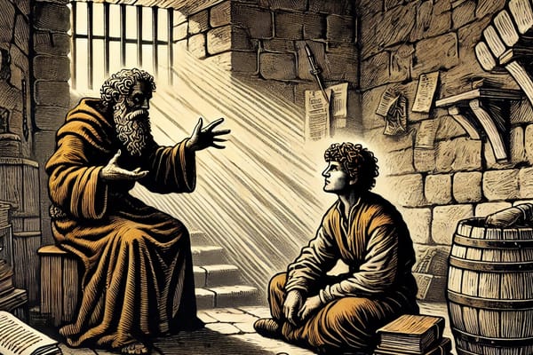 Abbe Faria and Edmund Dantes mentorship in the cell from Count of Monte Christo